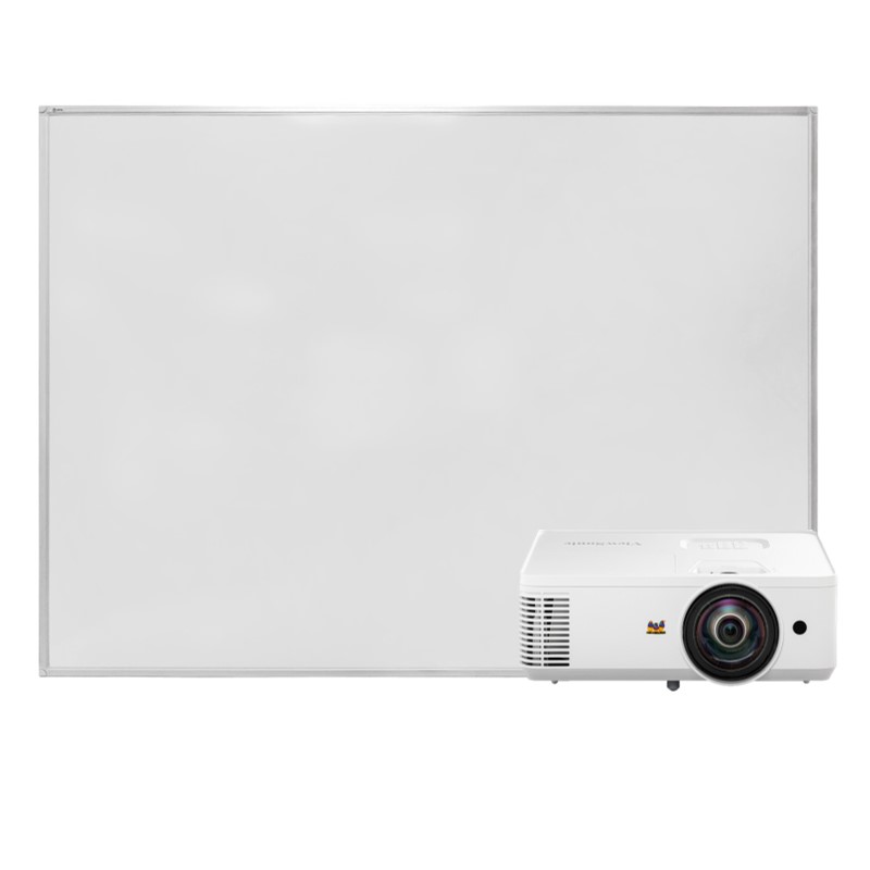 Дошка магнітно-маркерна матова в алюмінієвій рамці E-line 120*160(4:3) (WE120X160 E LINE) та короткофокусний проєктор ViewSonic PS502X (VS19344)